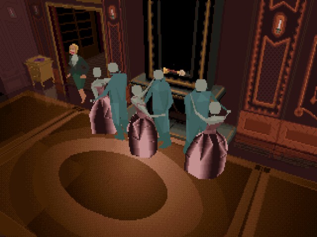 Alone in the Dark (1992, DOS) had no character shadows.