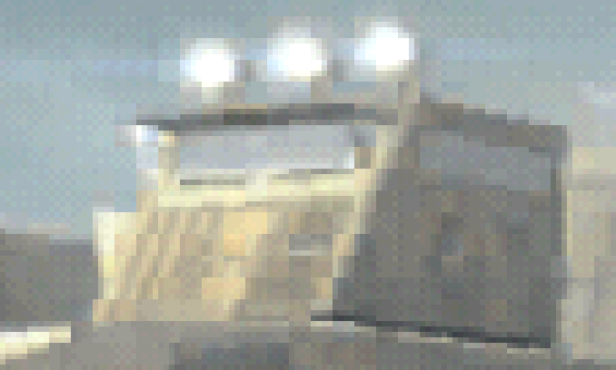 The image can been seen to consist of 4x4 pixel blocks.